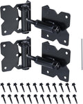 90 Degree Self Closing Gate Hinges - Heavy Duty Vinyl Fence Gate Kit & Baby Gate Hinges, Adjustable Closing Force for