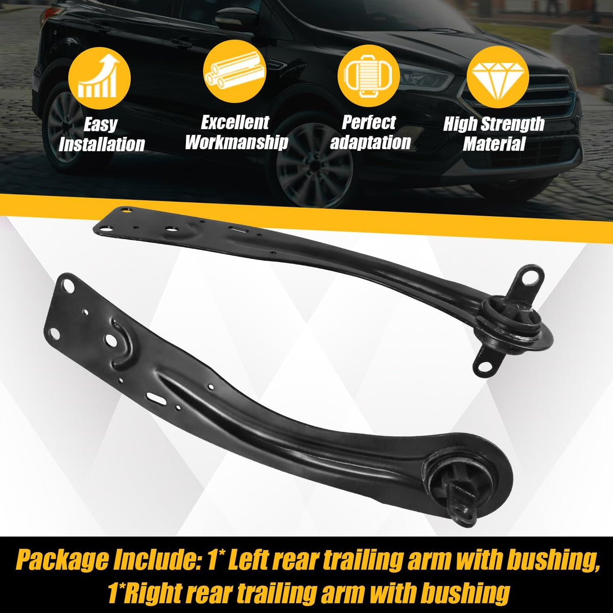 Trailing Control Arms with Bushing Compatible with Ford Escape 2013-2019
