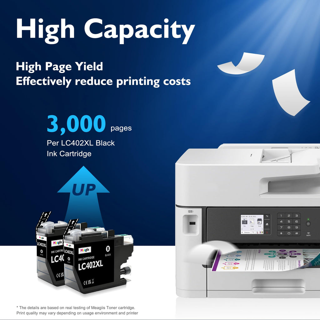LC402 XL LC402XL Black Ink Cartridges 2-Pack Compatible for Brother