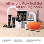 Poly Gel Nail Kit 6 Colors with 8W Nail Lamp Poly Extension Gel