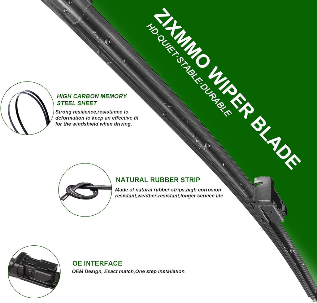 2 Wiper Blades Replacement for 2019 2020 2021 2022 VOLVO S60 V60 24"+20" Front Windshield Wiper Blades - fit All