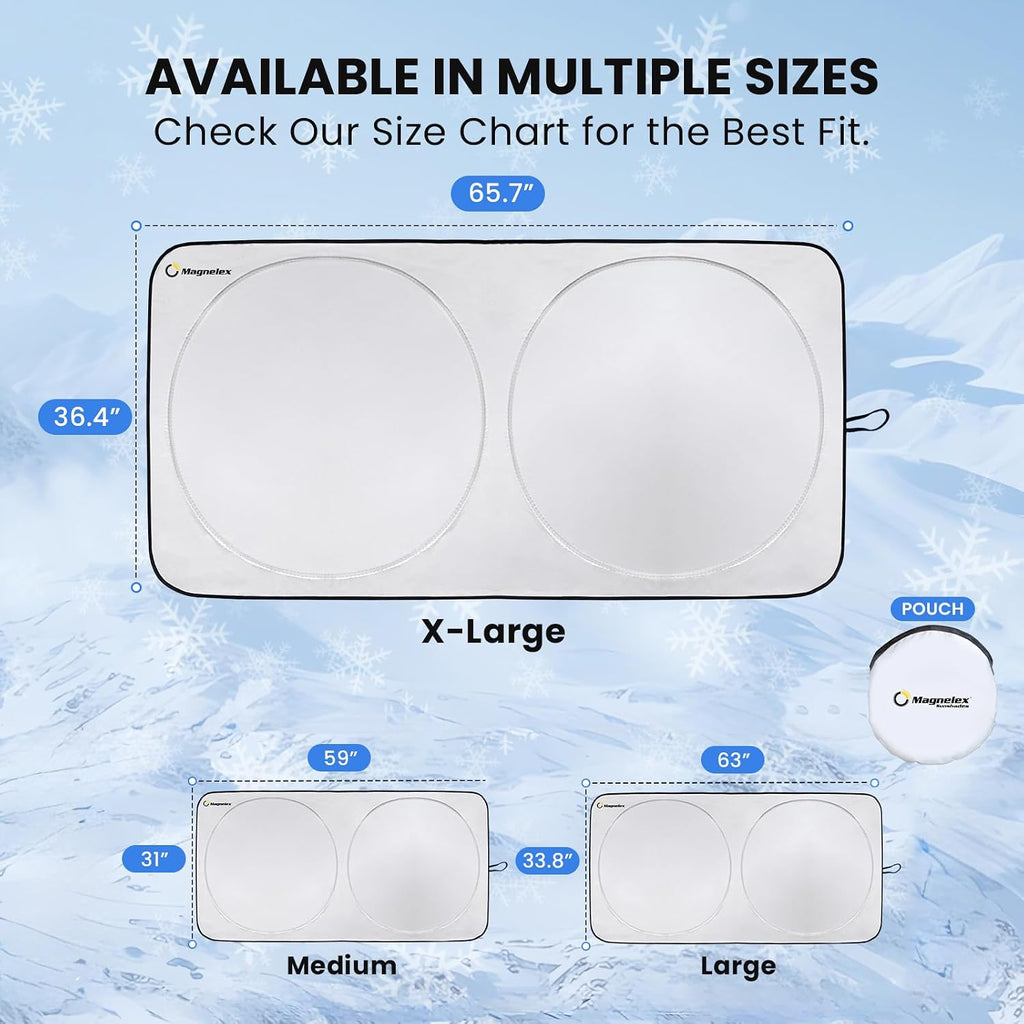Car Windshield Sunshade | Innovative No-Light-Pass Technology for Maximum Protection | Foldable Sun Shade Keeps Your