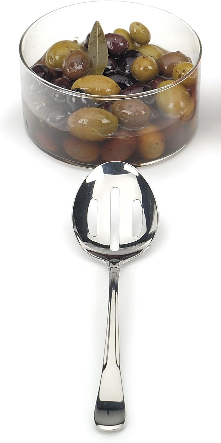 Endurance Flatware Collection Stainless Steel, Dishwasher Safe, Slotted Serving Spoon