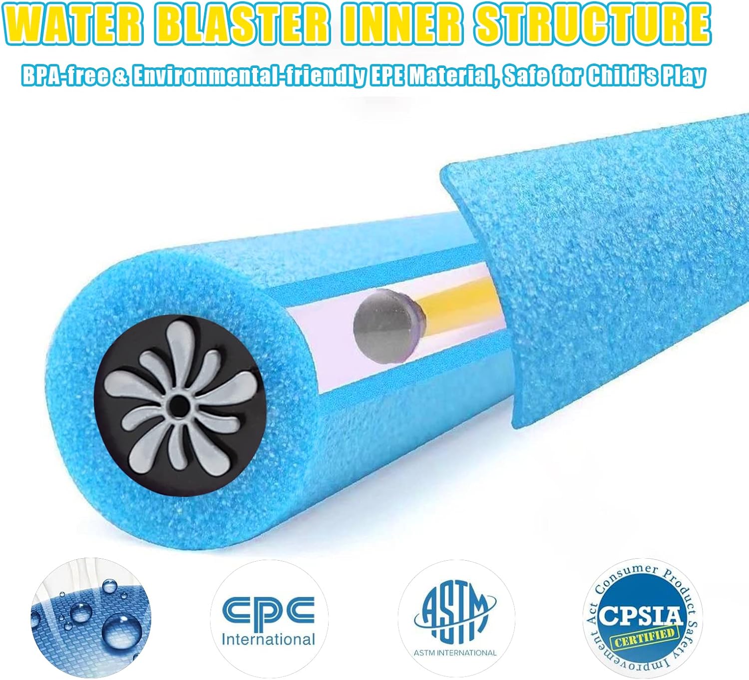 Water Blasters 12PCS, Foam Squirt Guns for Toddlers 1-3, Pool Toys Water Soaker Squirter Gun for Kids 3-10, Summer