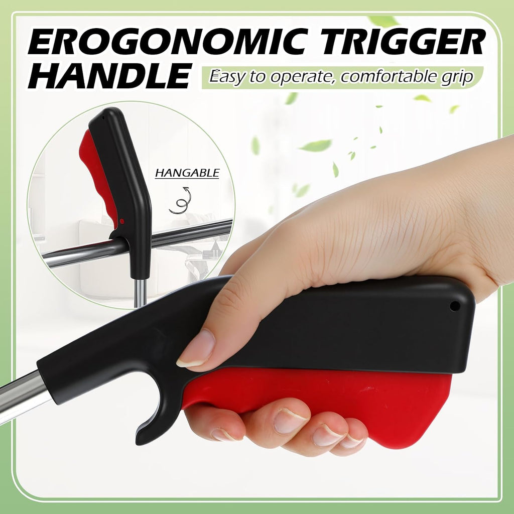 12 Pcs 32.7" Commercial Grabber Reacher Tool Bulk, Foldable Long Handle Trash Picker for Elderly, Lightweight Handy