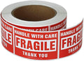 1 Roll 3 x 5 in Large Fragile Stickers for Moving and Shipping