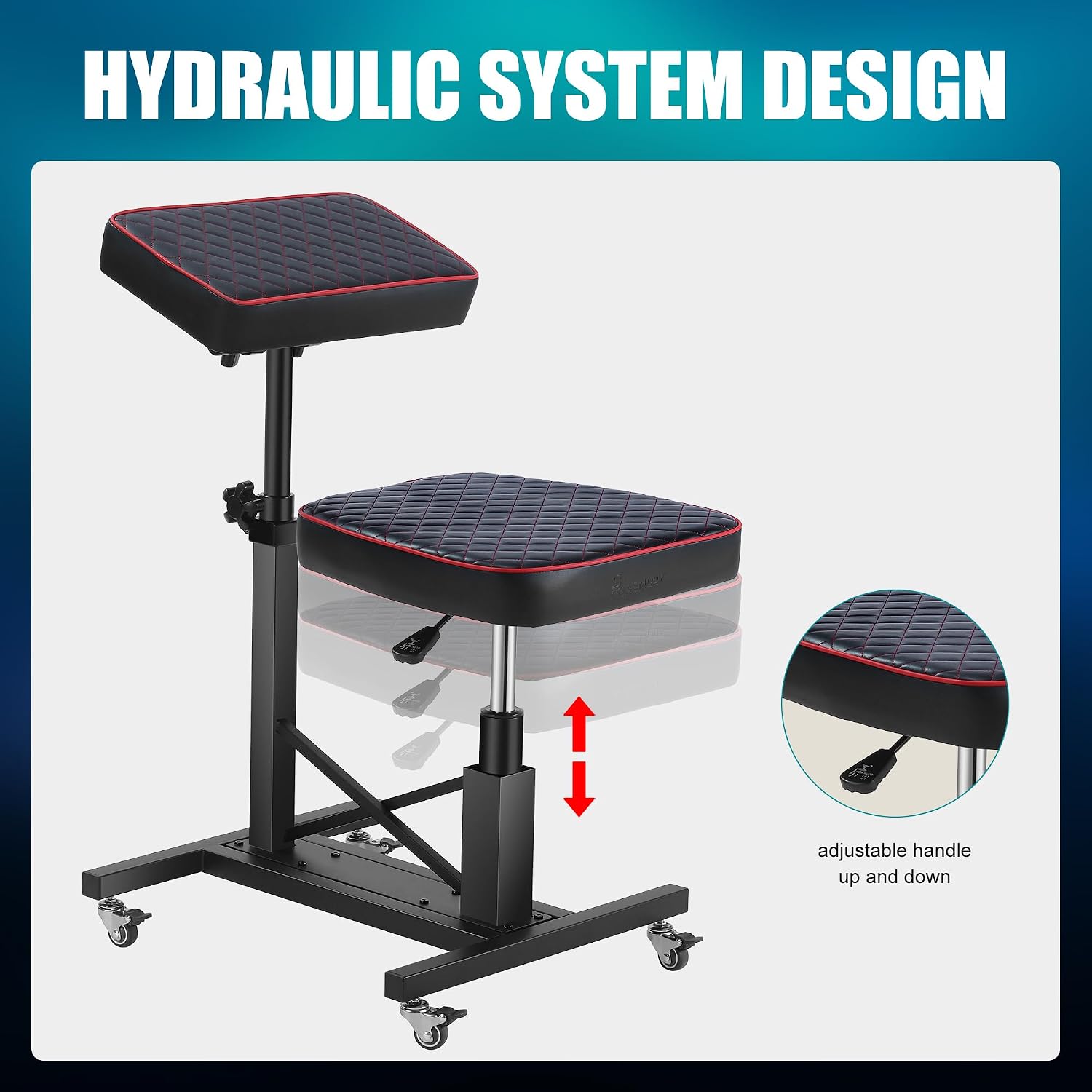 Tattoo Chair with Arm Rest Adjustable Height by Hydraulic Device