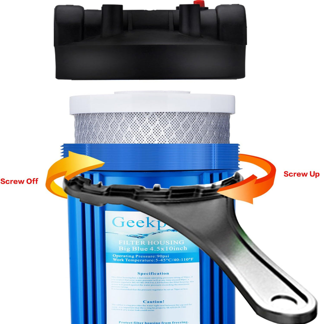 Geekpure 20 Inch Whole House Carbon Block Water Filters-4.5" x 20"-5 Micron