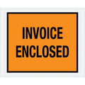 PL17 Poly Envelope, Legend "PACKING LIST/INVOICE ENCLOSED", 4-1/2" Length x 5-1/2" Width, 2 mil Thick, Black on