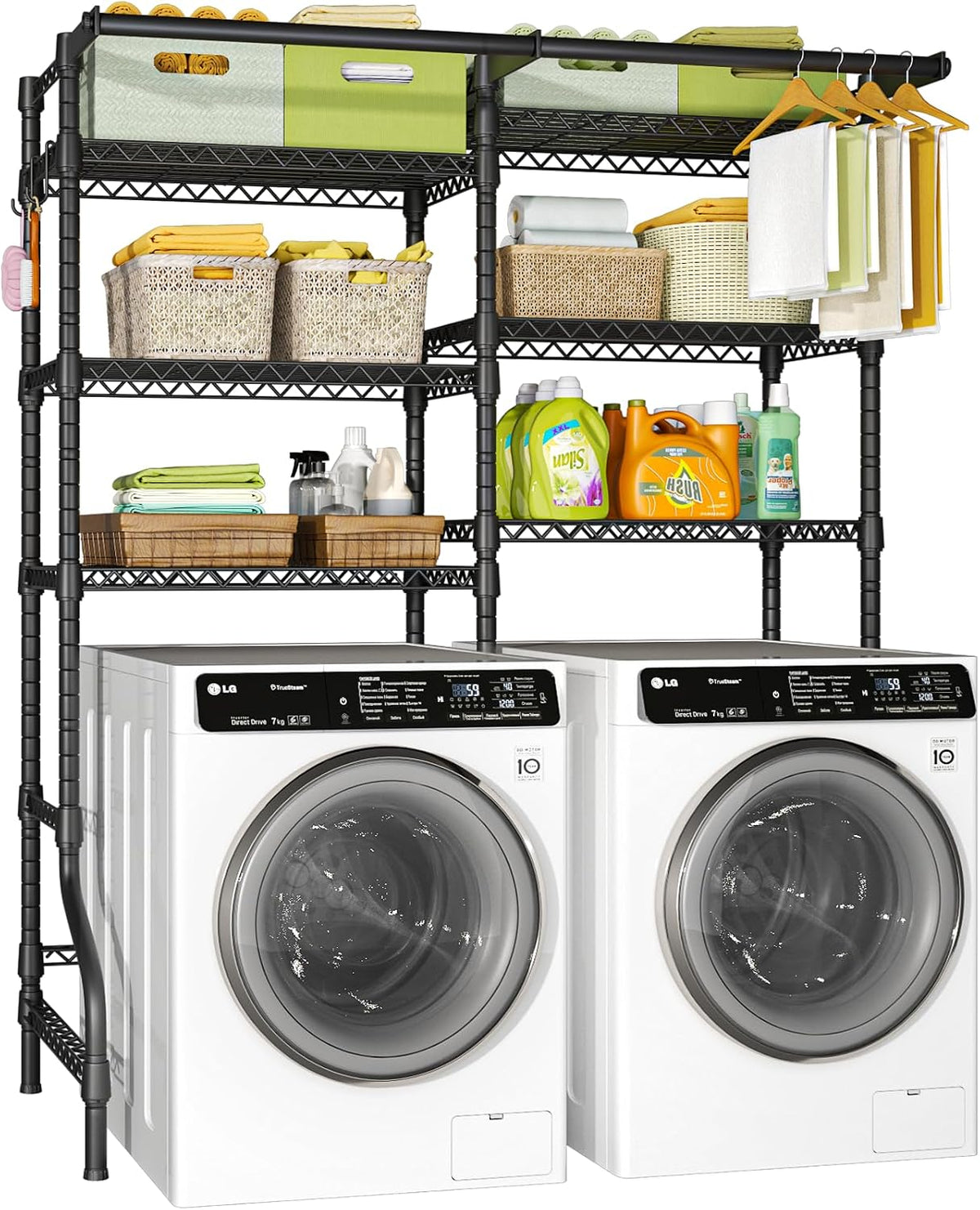 U13 Over Washer and Dryer Storage Shelves, Laundry Room Standing Shelf
