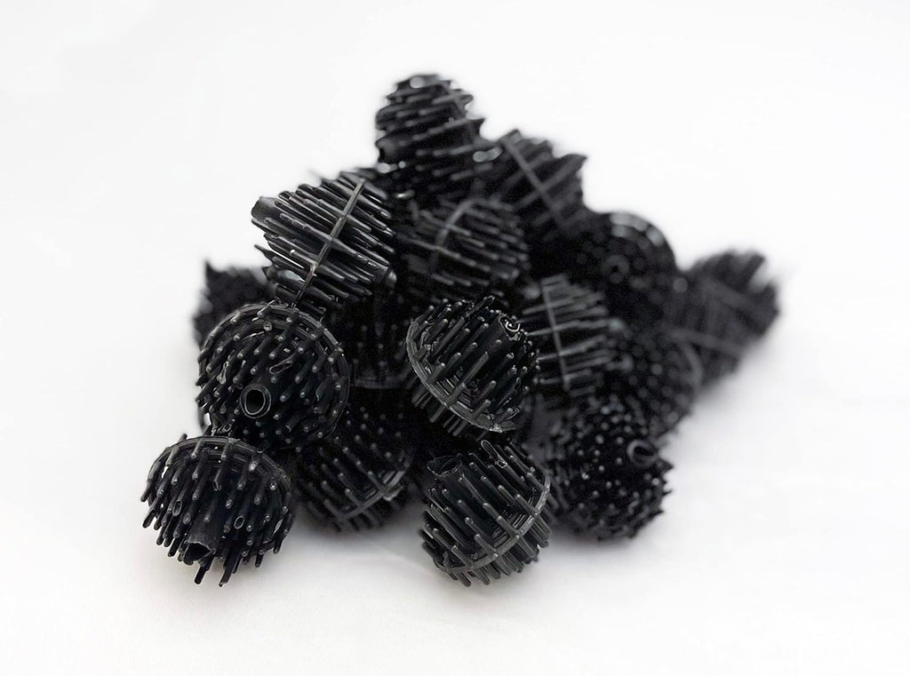 300 Count 1.5 Inch Large Bio Balls Filter Media - Includes 18x14 Mesh Bag with Easy Access Zipper - Perfect Bio Balls