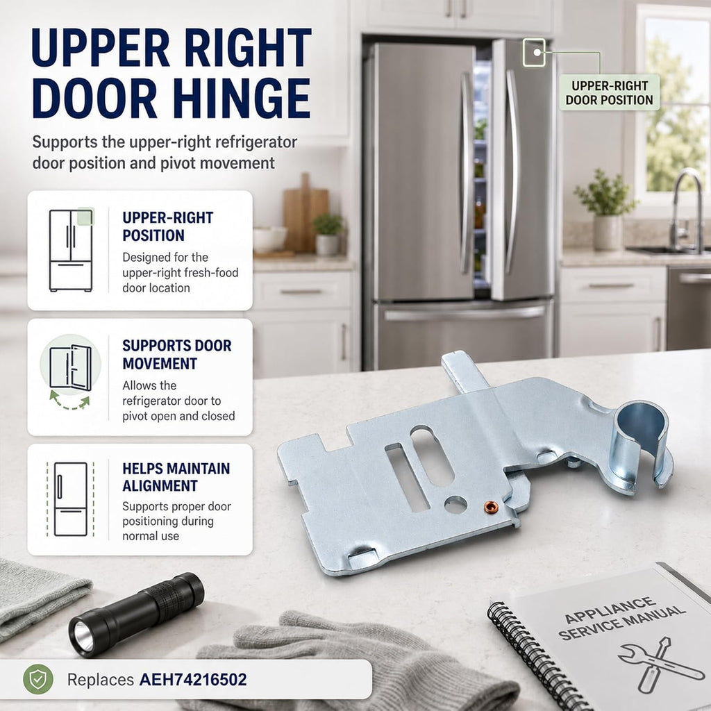 AEH74216502 Upper Door Hinge Replacement for LG Refrigerator