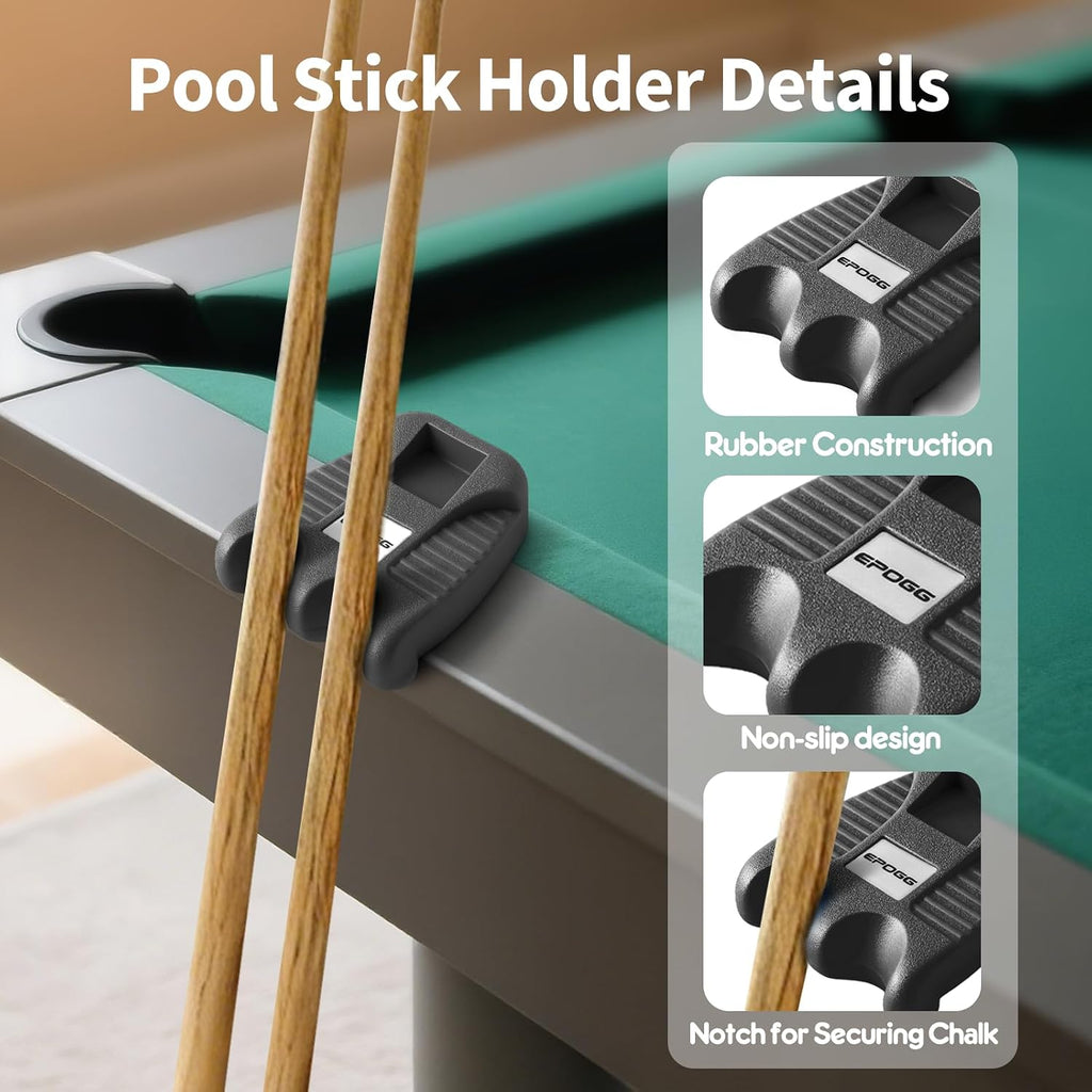 Cue Rest - Portable Weighted Billiard Cue Rack with Chalk Holder (2 Holes)