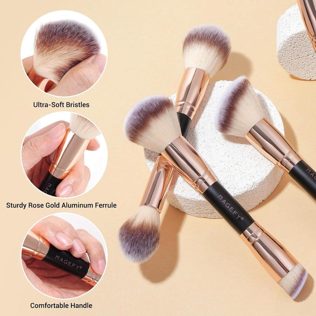 Makeup Brushes 37 Pcs Makeup Kit, Multi-functional Makeup Tool Set with Double-End Powder Blush Eyeshadows Brush Make