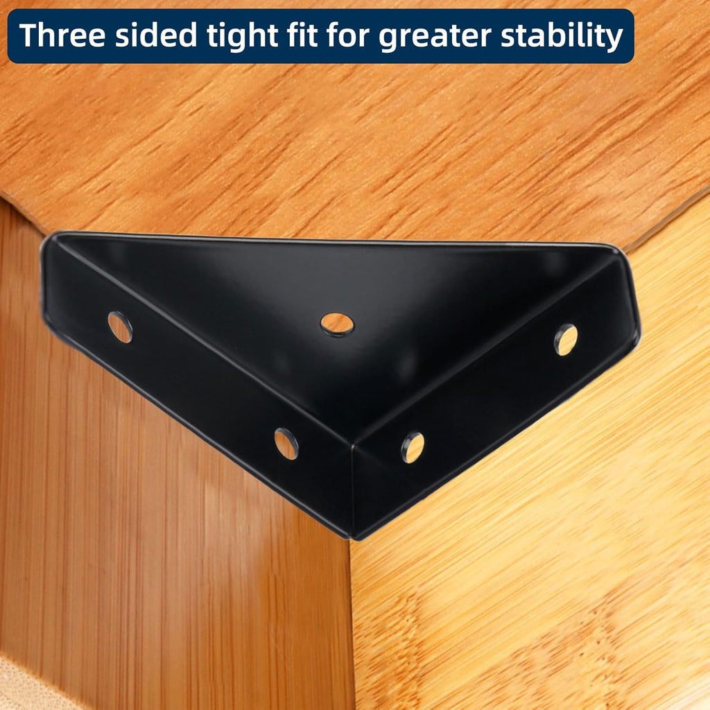 2-9/16" Corner Brace L Bracket for Wood – 10 Pack Right Angle Brackets