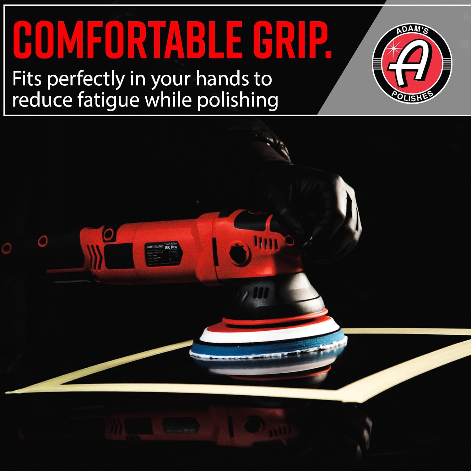 SK Pro 15mm Car Polisher - Professional Buffer Polisher For Car Detailing | Use W/Car Polish, Polishing Compound, or