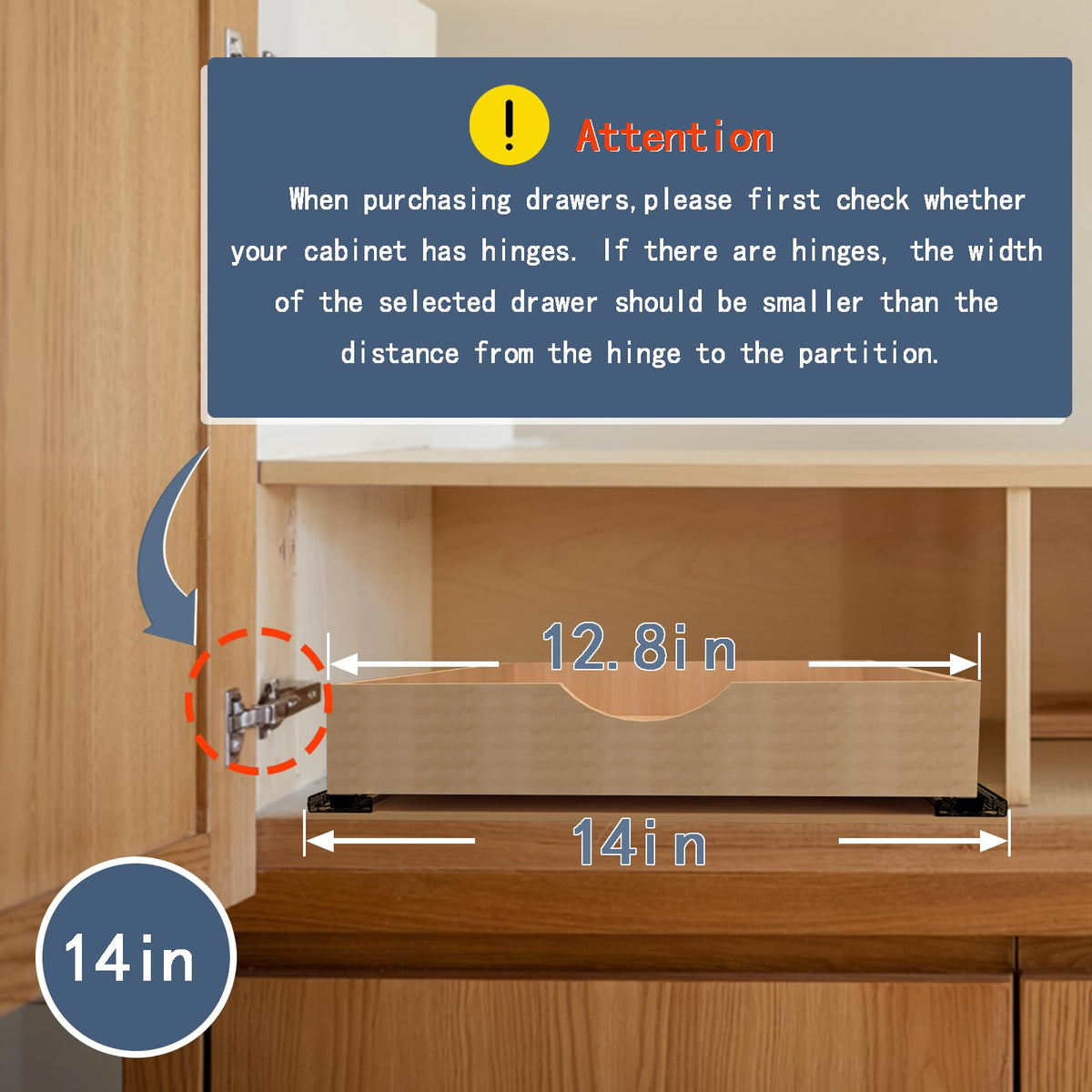 Pull Out Cabinet Drawers - 6x2 Size Options (12-23'W,18-21'D), Pre-Assembled with Soft Close Slides, Solid Beechwood