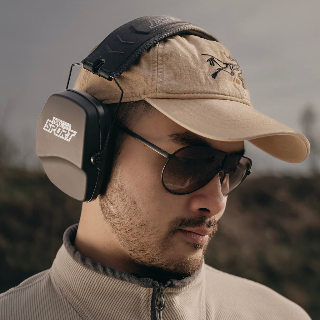 Defy Slim Passive Earmuffs, Ear Protection for Shooting (Black)