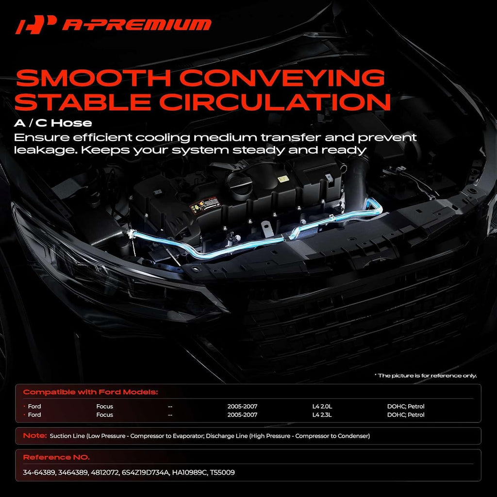 A-Premium A/C Suction & Discharge Line Hose Assembly Compatible with Ford