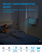 7,800 BTU Window Air Conditioner, Inverter Technology, 340 Sq Ft
