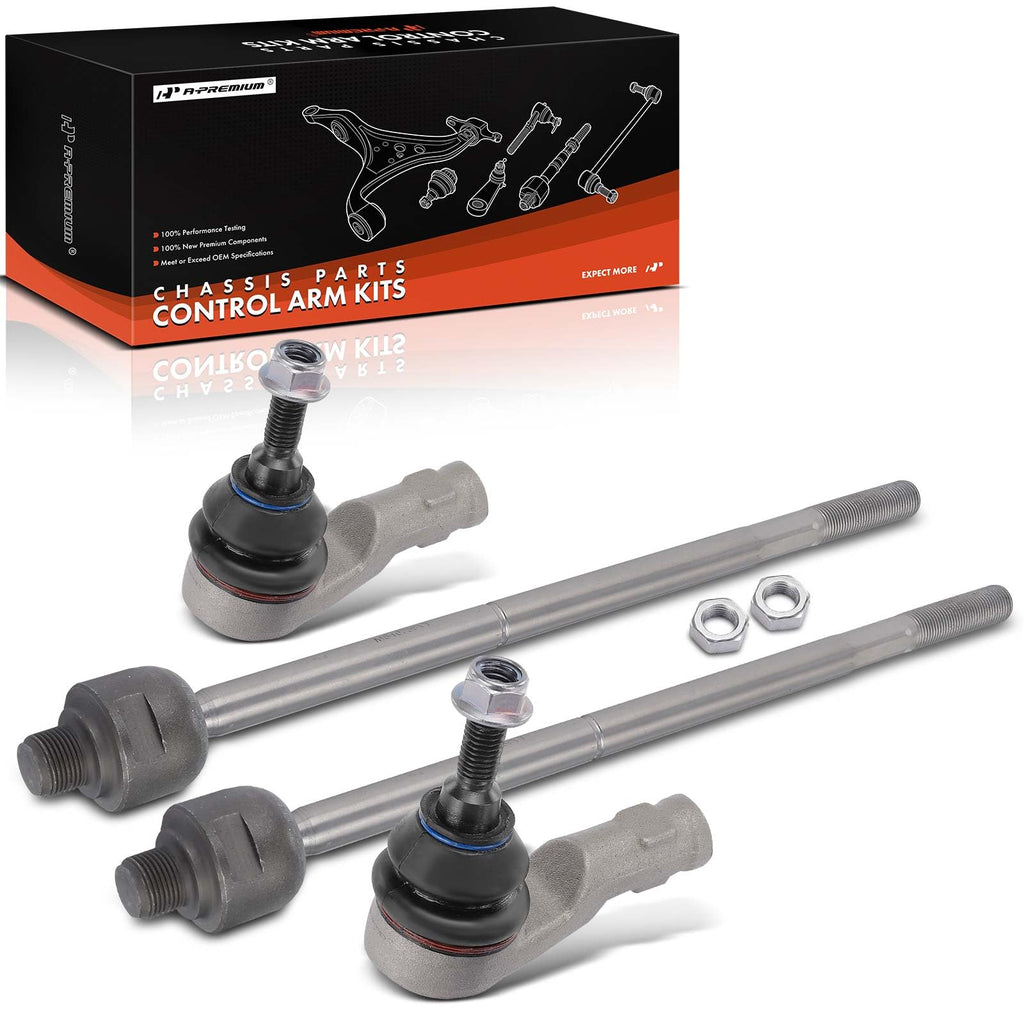 A-Premium Front Inner Outer Tie Rod End Kit Fix Uneven Tire Wear