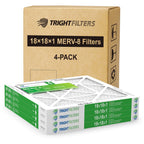 18x18x1 Air Filter 4 Pack, MERV 8 Filter Replacement