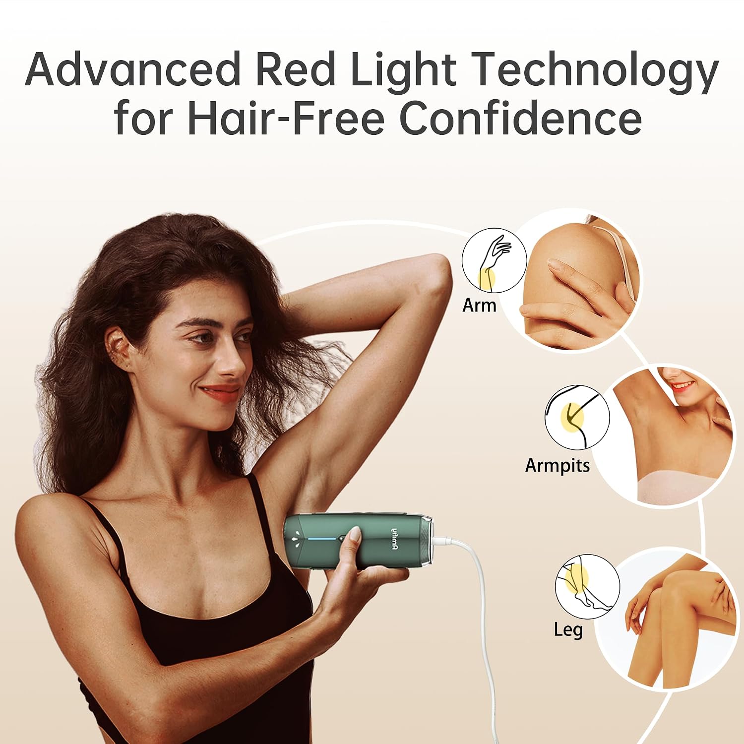 Ice Cooling IPL Home Use Hair Removal Device, Laser Hair Removal Machine Painless Epilator for Women Men, 3 Energy