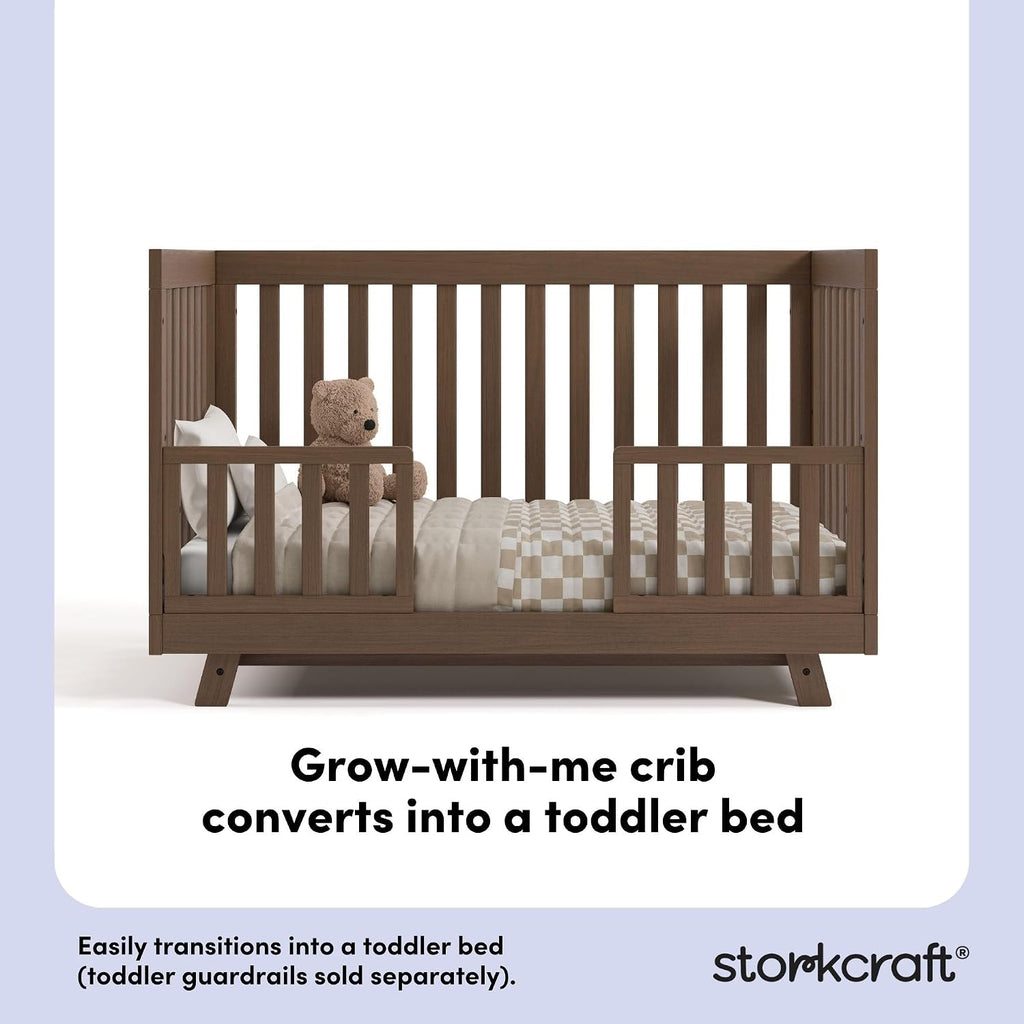 Beckett 3-in-1 Convertible Crib – GREENGUARD Gold Certified, Fits Standard Crib Mattress, Converts to Toddler Bed and