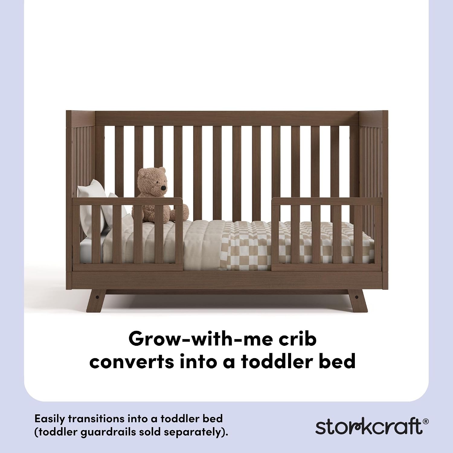 Beckett 3-in-1 Convertible Crib – GREENGUARD Gold Certified, Fits Standard Crib Mattress, Converts to Toddler Bed and