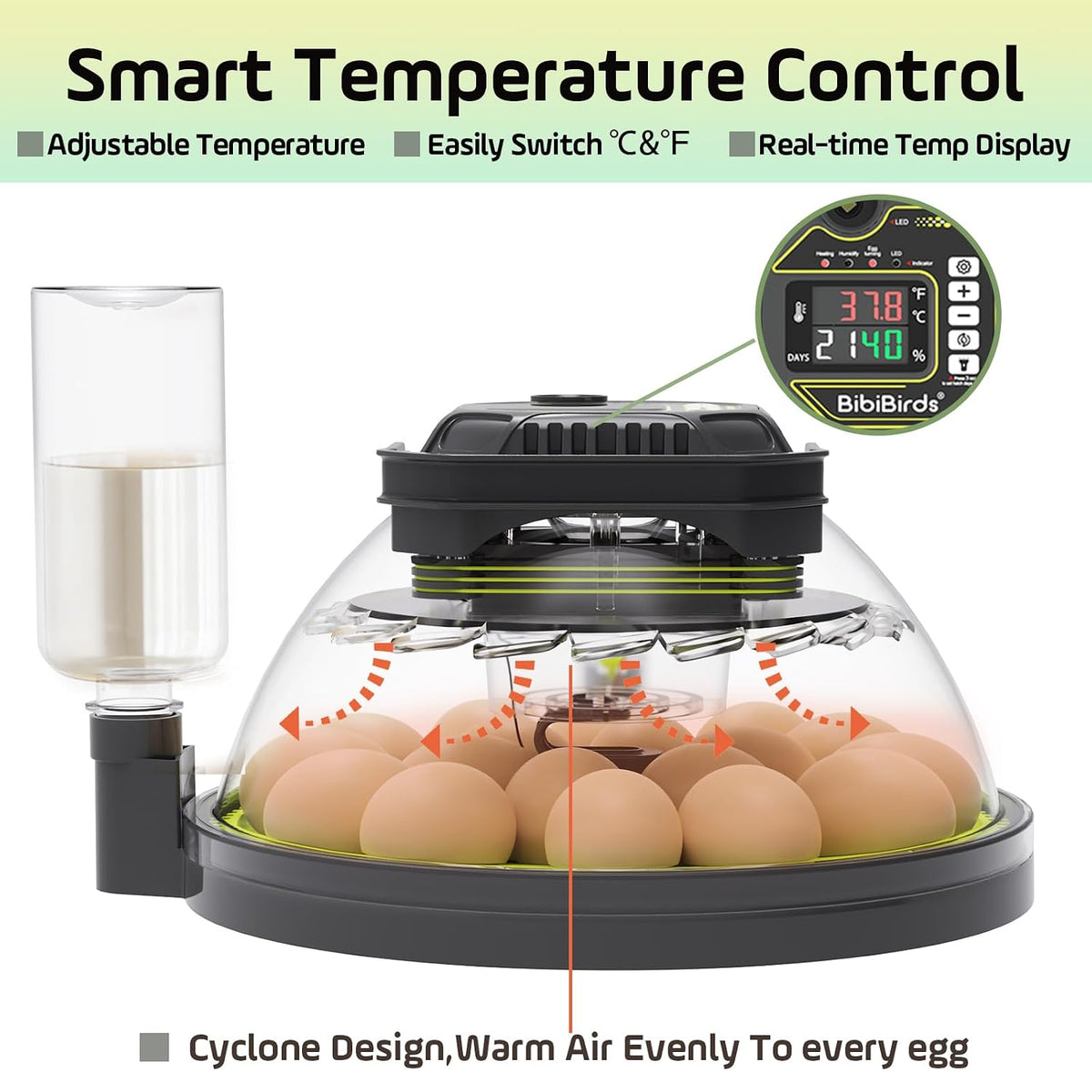 Egg Incubators for Hatching Eggs, Temperature Humidity Control
