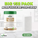 A-Z Max Multi-Purpose Cleaning Wipes, Extra Thick, 7 x 7 Inch, 152 Count