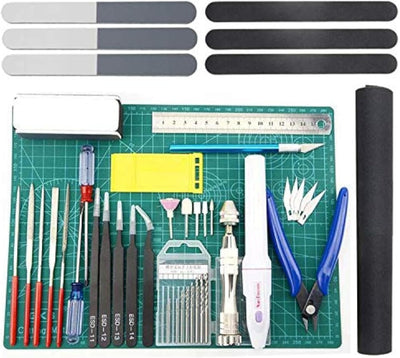 Professional 33 PCS Model Tools Kit Modeler Basic Tools Craft Set Hobby Building Tools Kit for Gundam Car Model
