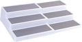 3–Tier Expandable Plastic Spice Rack - Adjustable Length, Stability with Non-Skid Shelf, Three Tiers for Easy