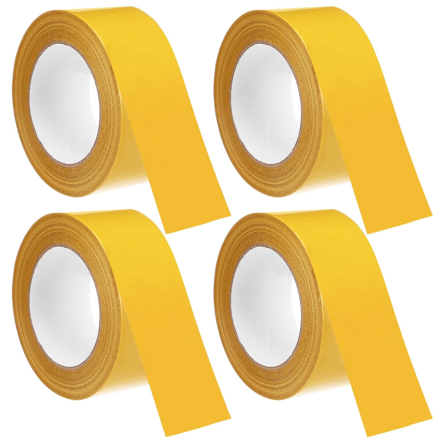 4 Rolls Yellow Floor Marking Tape 2" Width 100' Length Heavy Duty Non Abrasive Safety Caution Warning Tape High