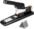 Heavy-Duty Stapler, 90 Sheets High Capacity, Non-Slip, Large Office Stapler with 1000 Staples, Black