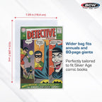 Thick Silver Age Comic Bags - 500 ct | Archival Quality, Acid-Free Protection for Silver Age Comic Books | 7 1/4 x 10