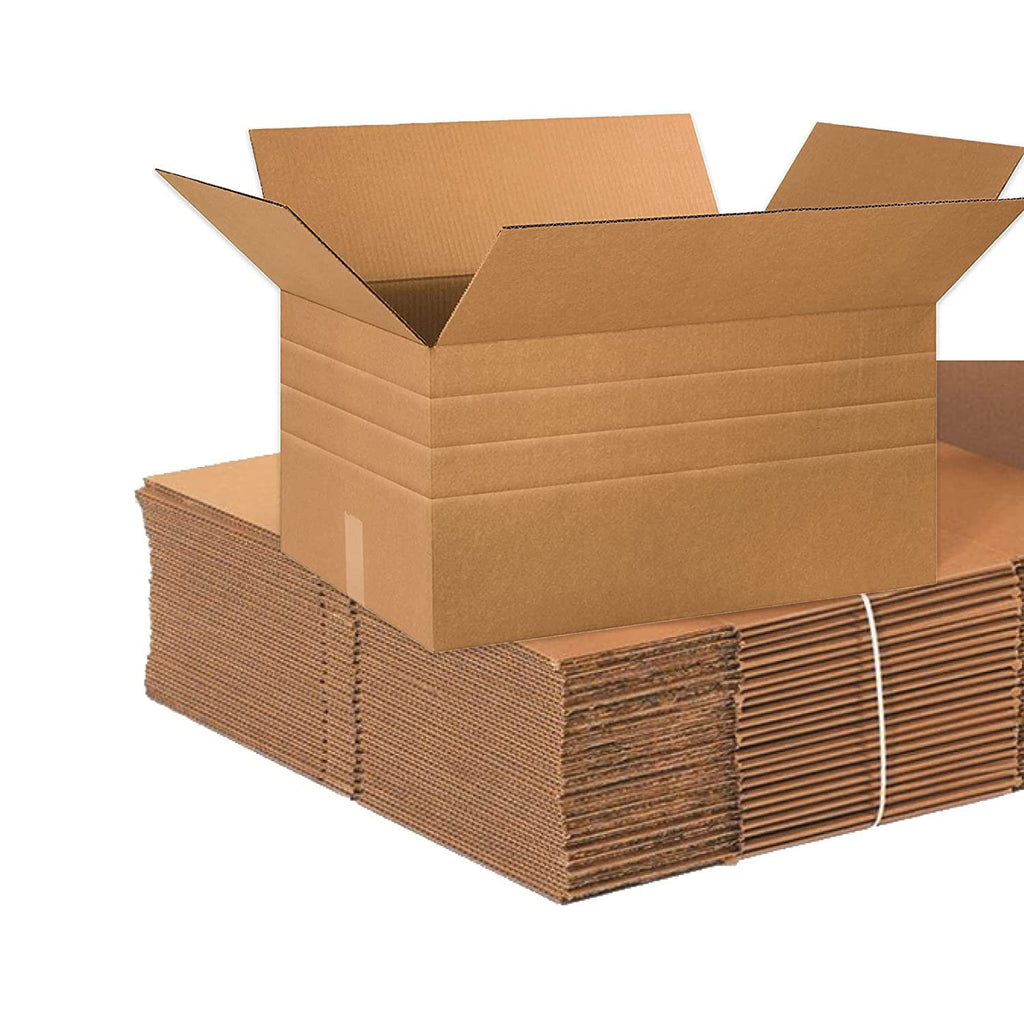 Shipping Boxes Multi-Depth 24"L x 16"W x 12"H, 15-Pack | Corrugated Cardboard Box for Packing, Moving and Storage