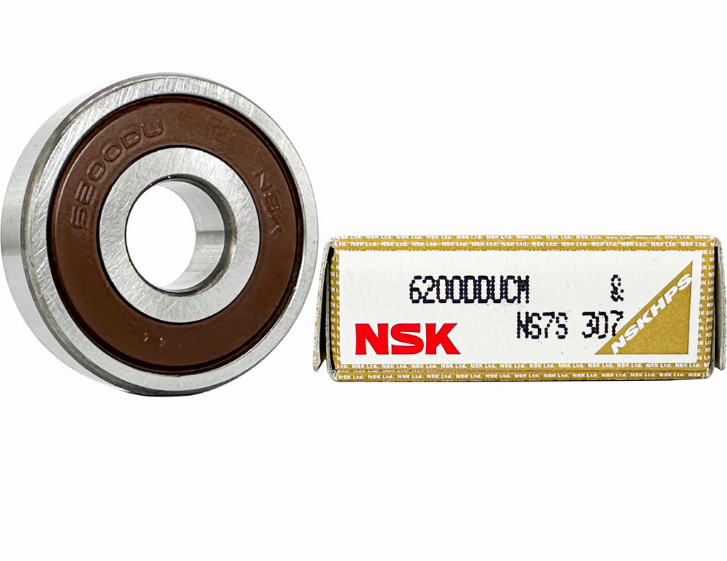 NSK BEARINGS 2PACK NSK 6200DDU 6200-2RS 10x30x9mm Made in Japan Double Rubber Sealed Deep Groove Ball Bearings