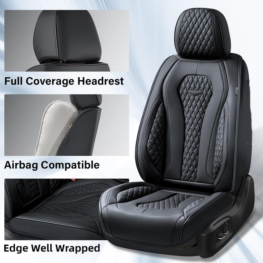 Seat Covers, Car Seat Covers Full Set, Black Car Seat Cover, Car Seat Covers Front Seats Back Seat Cover, Waterproof
