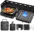 2 Burner Portable Camping Stove Propane, Folding Propane Stove for Camping, Camp Stove with 17,000 BTU,Two Adjustable