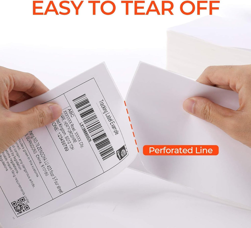 Thermal Direct Shipping Label (Pack of 500 4x6 Per Fanfold Labels) - Commercial Grade | 4x6 Thermal Labels, No BPA