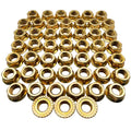 3/8"-16 Serrated Flange Nuts (50 Pack) – Grade 8 Mechanical Locking Nuts Coarse Thread for Vibration & Shock SAE J995 0.375"