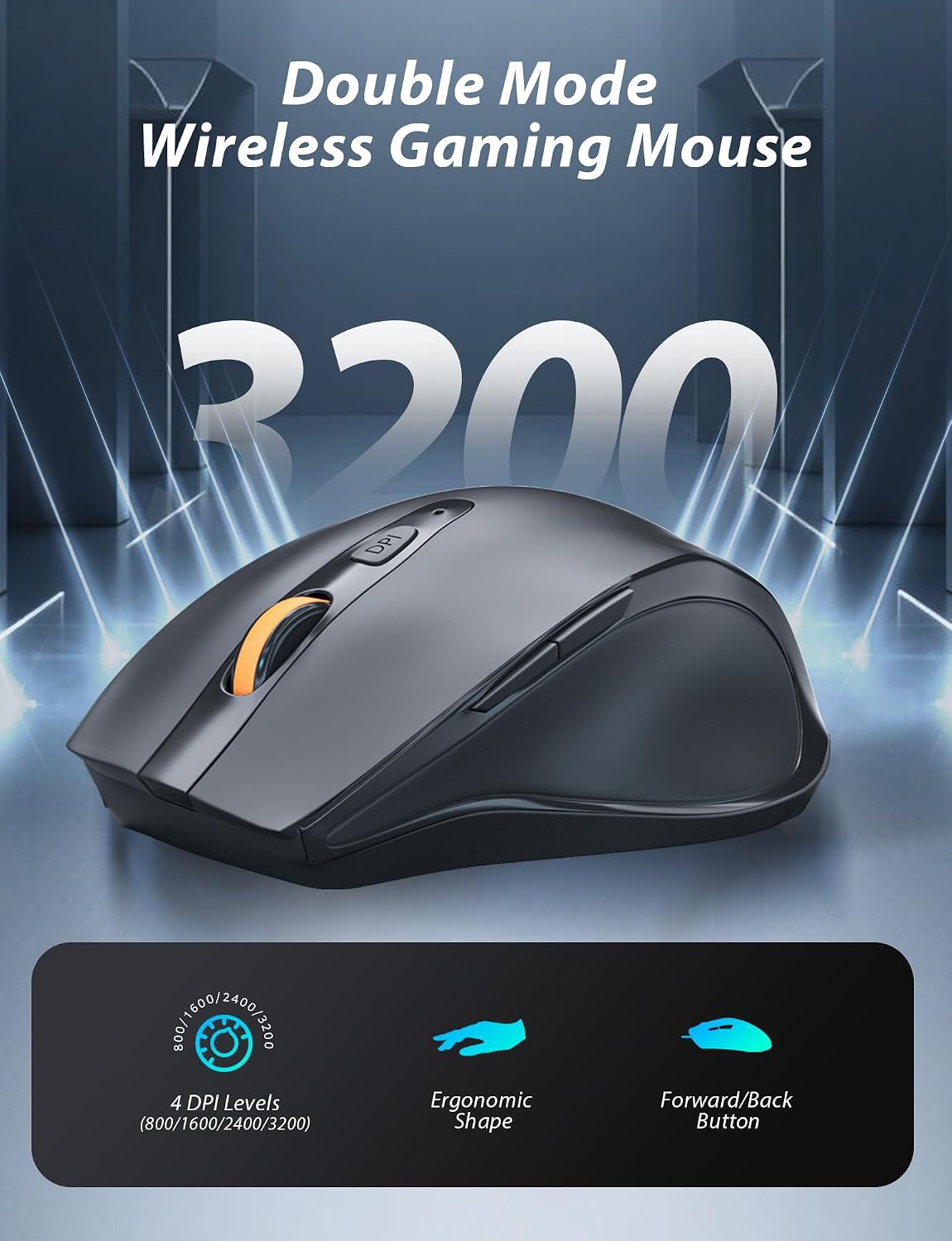 Wireless Mechanical Keyboard and Mouse Combo, 98-Key Gaming Keyboard with RGB Backlit, Tri-Mode BT5.0/2.4G/USB-C
