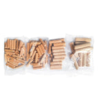 ALBO 100 Pcs. Fluted Wood Dowel Pin Kit, 1/4, 5/16, 3/8 & 1/2 Inch