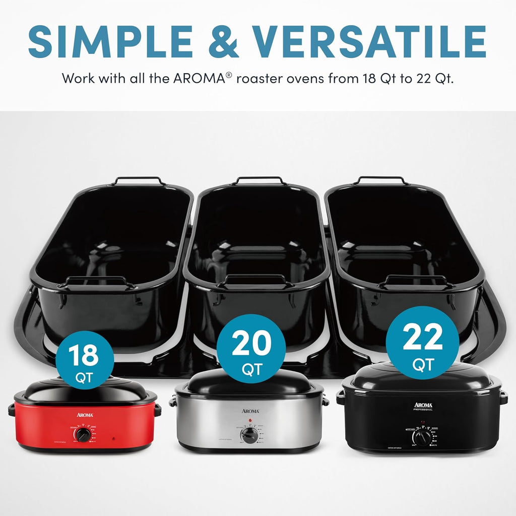 Triple Buffet Server Accessory for Aroma 18-Qt., 20-Qt., and 22-Qt. Roaster Ovens