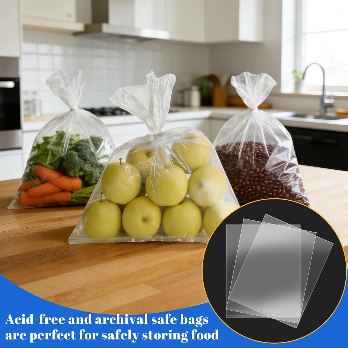 100 Pack 16 x 20 inch 1 Mil Clear Plastic Flat Poly Bags