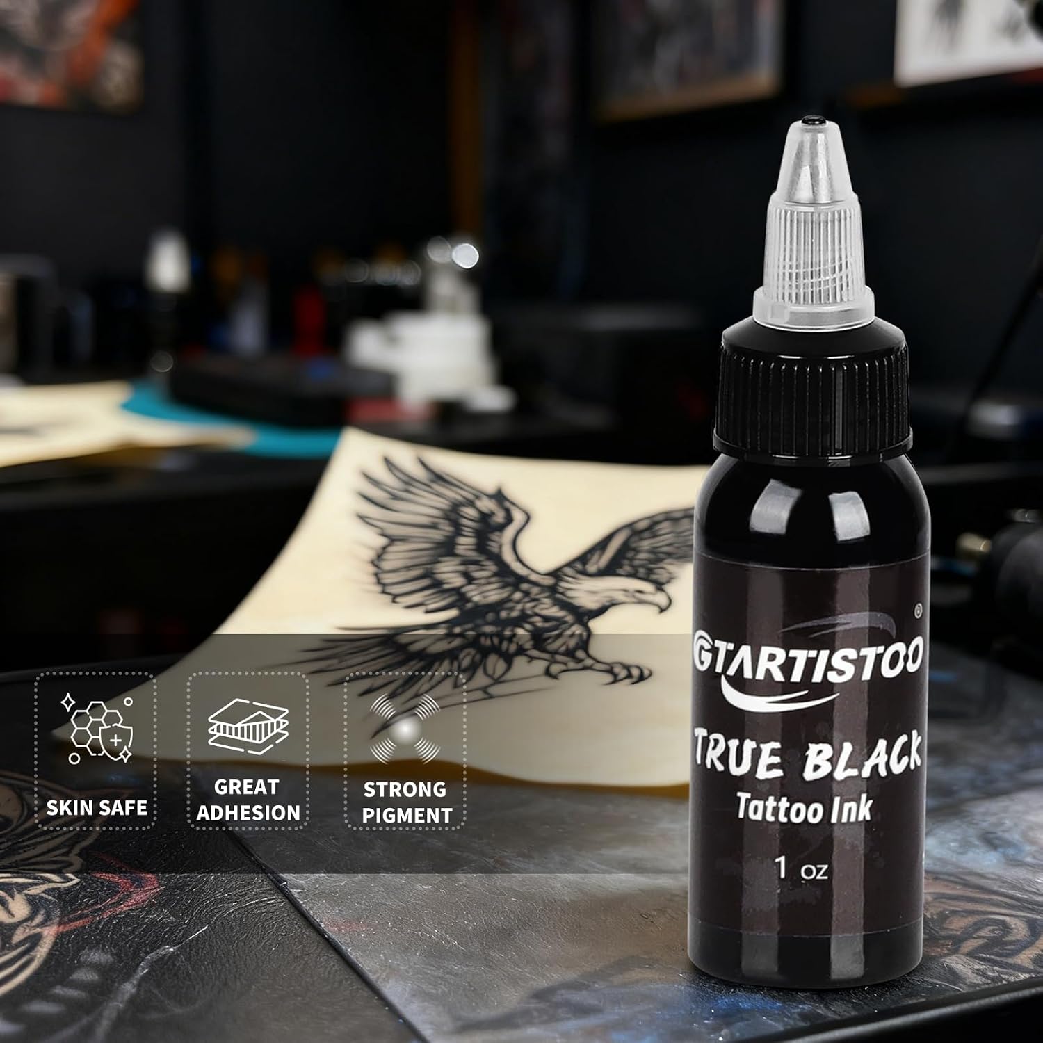 Black Tattoo Ink 1oz(30ml) GTARTISTOO