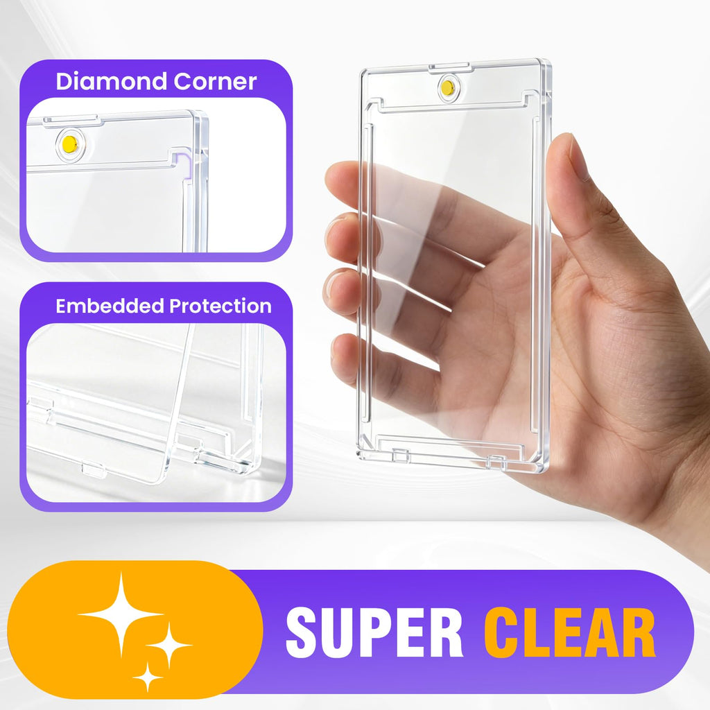 12ct 35pt Magnetic Card Holder Case Sleeves One Touch Card Holders