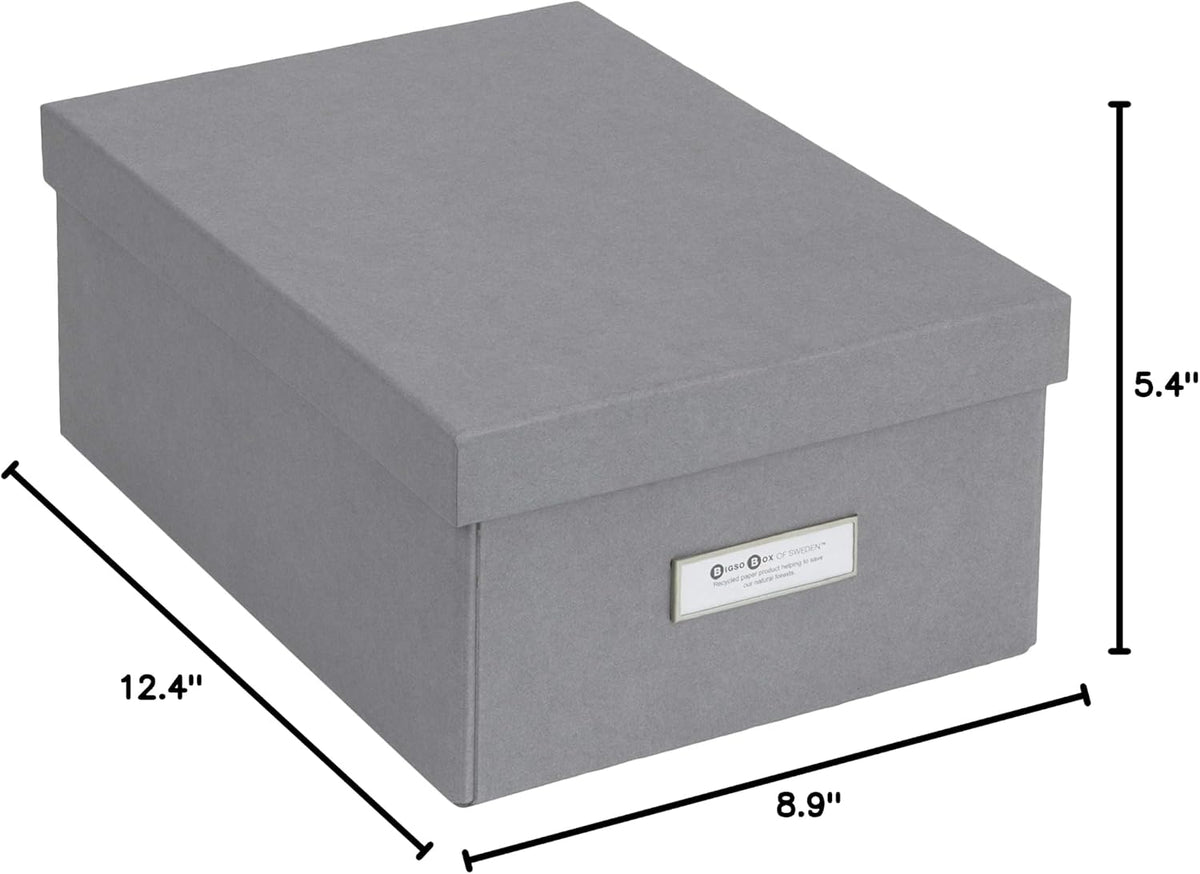 Bigso Karin Collapsible Storage Box - Photo Storage Box with Labelframe for Easy Identification - Simple Assembly