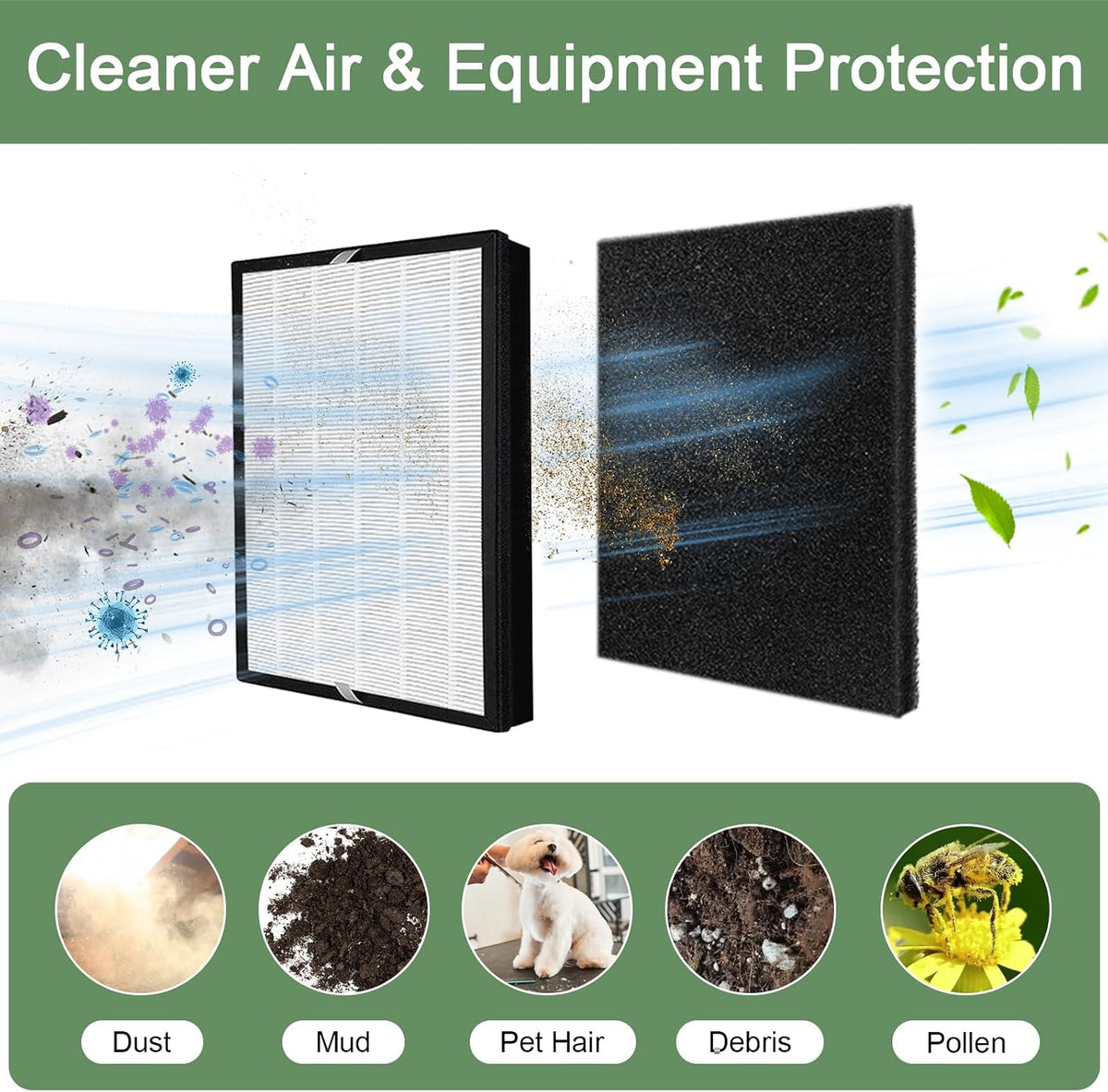 Air Filter Foam Sheet Material Replacement for UNI 12" x 24" x 3/8" Filter